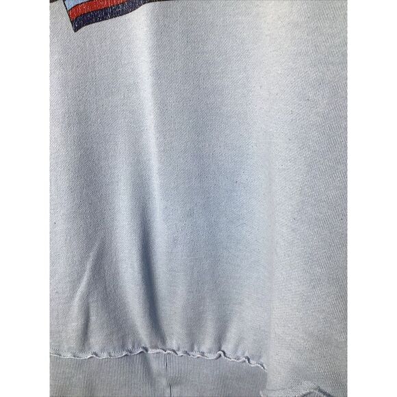 Vintage Style Hotty Toddy Mississippi HI-Low Sweatshirt Light Blue Faded Size M - Picture 6 of 9